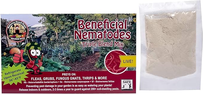 NaturesGoodGuys Beneficial Nematodes Triple Blend Pack HB+SC+SF - General Biological Pest Control (15 Million)