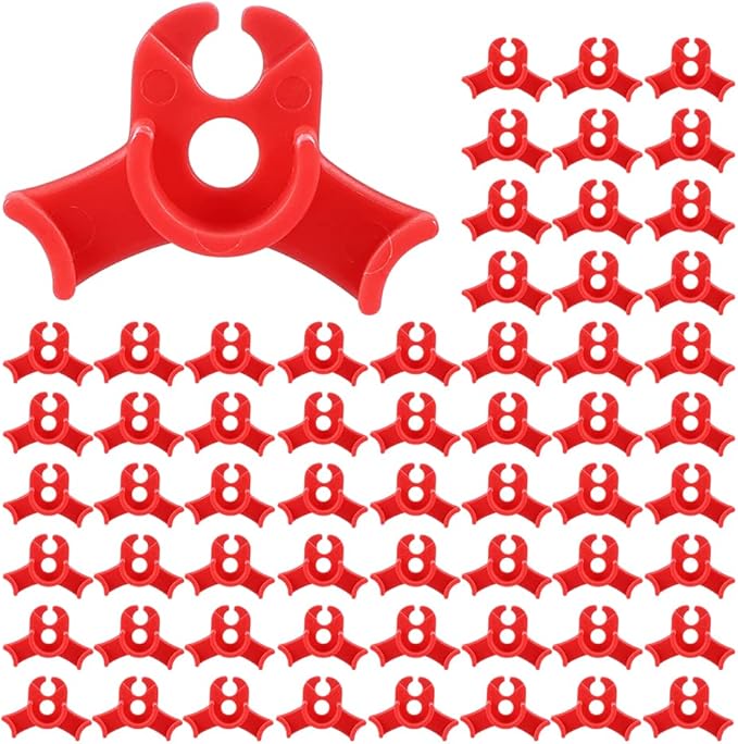 60 Pack Plant Bender Angle Adjustable Plant Training Clips Low Stress Training Clips 90 Degrees Plant Stem(Circle Style,Red)