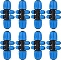 10 Pcs 1/2 to 1/4 inch Garden Hose Tubing Irrigation Fittings,6-Way Anti-Leak 1/2'' to 1/4'' Locked Barbed Drip Irrigation Tee Connectors (1/2"IDx0.6-0.63"OD) 1/2'' to 1/4'' Irrigation Tubing Fitting