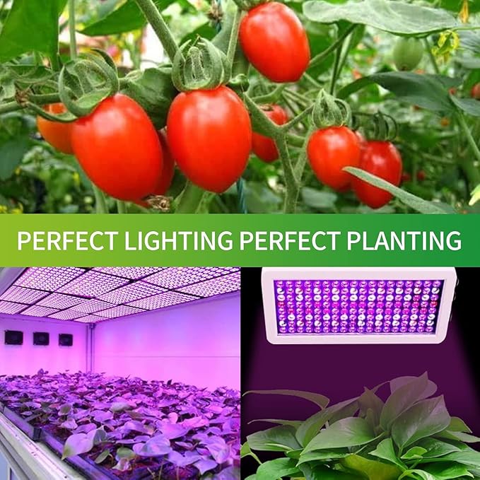 Upgraded LED Grow Lights, Grow Lights for Indoor Plants Full Spectrum, Hanging Seed Starting Seedlings Vegetable Growing Lamps, Super Bright 194 LEDs(Actual Power 40W)