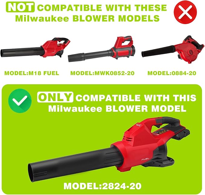 Leaf Blower Rack, Wall-Mounted Tool Hanger Compatible with Milwaukee 2824-20, Hedge Trimmers, Grass Trimmers, Garden Power Tools & Garage Organization, 1 Pack