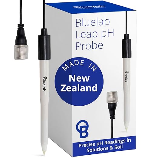 Bluelab PROBPH pH Probe for Water, Replacement Electrode for Meter, Monitor, and Controller with Easy Calibration, Tool for Hydroponic System and Indoor Plant Grow