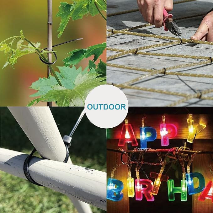 Small Zip Ties, Zip Ties 4 inch with 18 lb Tensile Strength, Black Cable ties, 1000 Pack, ANOSON