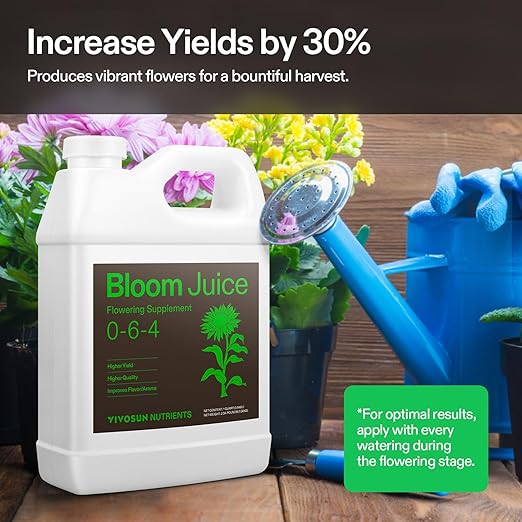 VIVOSUN All-in-One Concentrated Plant Additive NutriBoost (0-0-1) All-Purpose Liquid Fertilizer and Bloom Juice (0-6-4), Flowering Supplement Liquid Fertilizer for Flowering Stage, Concentrated Plant