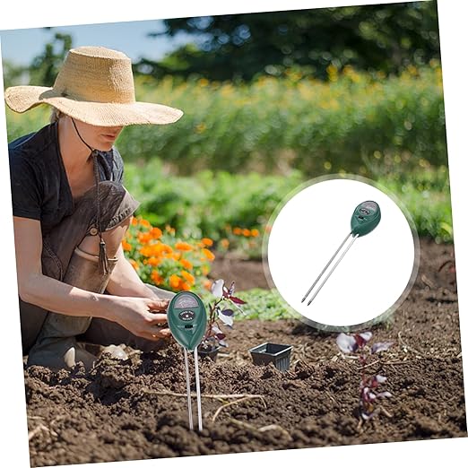 Toyvian 3-in-1 Soil Tester for Garden and Lawn Dual Probe Humidity pH and Light Checker Accurate Soil Test Kit for Use