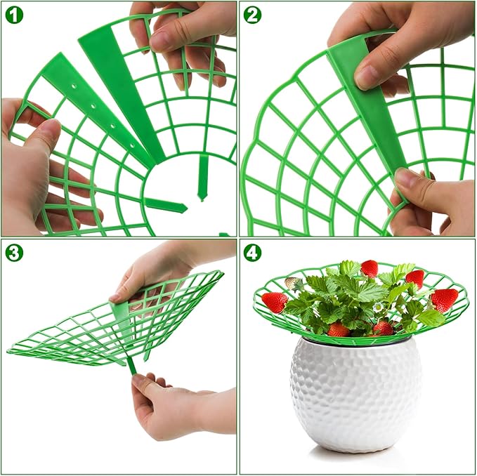 20 Pack Strawberry Supports, Strawberry Plant Stand With 3 Sturdy Legs, Strawberry Growing Racks, Strawberry Growing Frame Holder Cage, Keeping Berries Clean