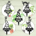 RealSteel Gnome Plant Markers Metal Garden Stakes | Outdoor Garden Labels & Plant Tags for Vegetables & Herbs | Decorative Yard & Raised Bed Garden Signs | Gardening Gift | Made in USA - (Basil)