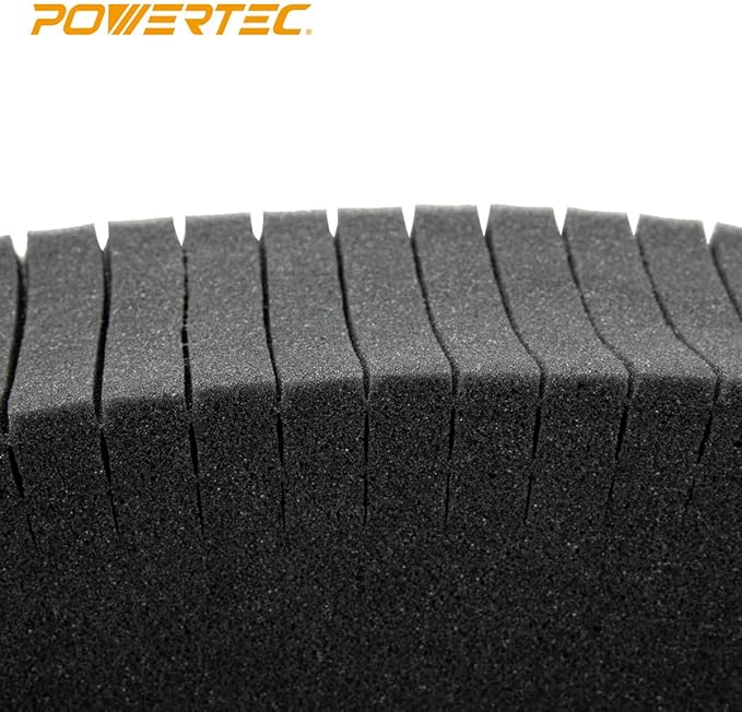 POWERTEC Tool Box Foam Insert, Pluck Foam Tool Organizer for Bosch L-Boxx 2, Customizable Insert for Tool Case to Protect Drill, Impact Driver, Jigsaw, Router Tool, Angle Grinder, Sander (71603)