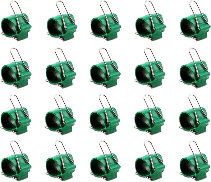 Reusable Greenhouse Clips Made in USA – Orchid Clips, Plant Support Clips & Cord Clips – Heavy-Duty, Weather-Resistant & Durable – Secure Stems, Vines, Wires, Cables, Tomato Plants – Indoor & Outdoor