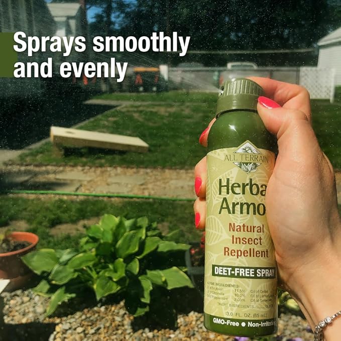 All Terrain Herbal Armor Natural Insect Repellent, DEET-Free Spray, 3 Ounce, Black (1033)