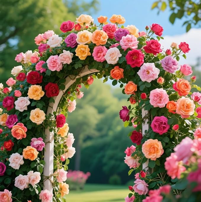 600+ Mix Climbing Rose Seeds for Planting Outdoors Ornamental Vine Rosas Bush Vine Climber Long-Blooming Garden Decoration