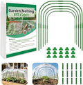 Garden Netting Kit for Raised Beds, Ultra Fine Garden Mesh Netting 8x20ft & 5 Sets Garden Hoops with Clips, Row Cover Net Protection Plant Covers Set for Greenhouse Vegetable Fruits Flowers Barrier