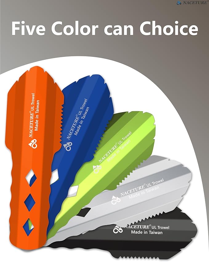 NACETURE Ultralight Backpacking Trowel Aluminum Shovel Small Potty Multitool with Longer Handle Design Essential for Hiking, Camping and Survival Bags(Black 1 Pack)
