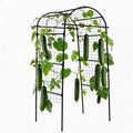 Garden Arch Trellis for Climbing Plants Outdoor, 6.73 ft x 2.62 ft x 2.95 ft Cucumber & Melon Trellis for Raised Beds, u-Shape Plant Support for Climbing Vegetables, Grapes & Roses, Black