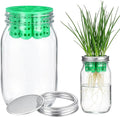 Seed Sprouting Set Green Onion Regrower Kit Includes Regrower Sprouting Lids and a Mouth Mason Jar for Sustainable Windowsill Gardens, Hydroponics, and Propagation Hydroponics Enthusiasts