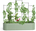 Vego Garden Modular Wall Trellis System, Five Section 6.5' Long for 2.0' x 6.5' (6 in 1) or 3.5' x 6.5' (9 in 1) Garden Beds