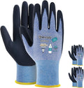KAYGO Work Gloves for Women, Eco Friendly Safety Work Gloves with Breathable Rubber Coated, KGE19L,3 Pairs