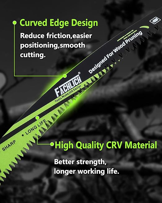 Japanese Teeth Reciprocating Saw Blade 7Inch - Saber Saw Blades Wood Pruning, 6pcs Curved Edge 6TPI for Tree Trimming, Wood/PVC Pipe Cutting, Cr-V Sabre Blades Better Wear Resistance