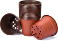 Delxo 100 Pcs 6 Inch Plants Nursery Pots Reusable Plant Seeding Nursery Pot Waterproof Plastic Pots Seed Starting Pots