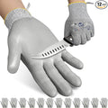 Dowellife Cut Resistant Work Gloves for Men & Women - ANSI A5 & EN388 Level 4, Breathable PU Coated, Grey Non-Marking - for Gardening, Fishing, Automotive, Construction, Wood Carving (Small, Grey)