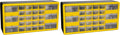 Akro-Mils 26-Drawer Plastic Drawer Storage Cabinet for Garage Organization, Bead Organizer, Building Bricks Storage, Teacher Toolbox, Makeup Organizer, 20-Inch W x 6-Inch D x 10-Inch H, 10126 Yellow