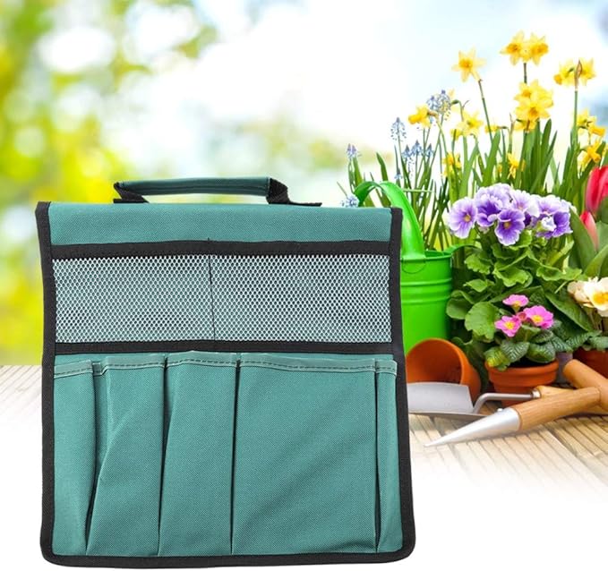 Garden Pouch,Garden Foldable Portable Pouch Garden Garden Bench Kneeling Bag Gardening Tools Storage Stool Multiple Storage Pouch Chair Bag Hand Tool Holder Bag for Outdoor Gardening(green)