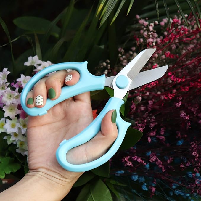 Garden Pruning Shears Scissors with Comfort Grip Handle, Premium Steel Professional Floral Scissors, Perfect for Arranging Flowers, Pruning, Trimming Plants, Gardening Tool (4PC Mix color)