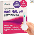 Exploro Vaginal pH Balance Devices Alternate to Vaginal pH Test Strips for Women, Eligible Vaginal Infection Test Kit Can Help Differentiate Bacterial Vaginosis BV & Yeast Infections Pack of 3.