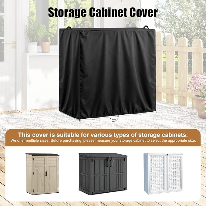 Kasla Storage Cabinet Cover, Outdoor Chest Storage Waterproof Cover, Weatherproof Cabinets Covers for Kitchen Patio Garden Backyard - 40"Lx24"Wx32"H