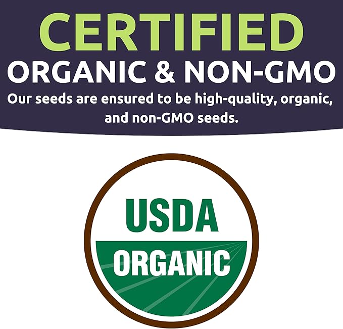 Organic Thai Basil Seeds – Seed Packet of Over 440 Open Pollinated Non-GMO Seeds – Sweet Yards Seed Co.