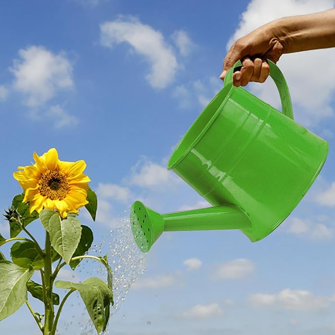 Tinplate Watering Kettle, 1L Metal Garden Watering Can, Vintage Sprinkling Can for Flowers, Indoor & Outdoor Plants, Lawn & Garden Irrigation Tool (Green)
