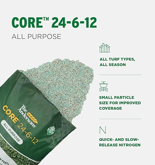 The Andersons Core 24-6-12 Professional-Grade All-Purpose Lawn Fertilizer - 18 lbs. Covers up to 6,200 sq. ft.