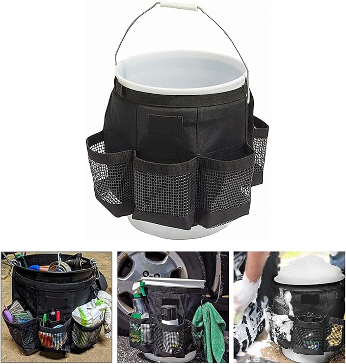 TOOYFUL Car Wash Bucket Tool Organizer, Garden Tool Organizer Bag for 5 Gallon Bucket