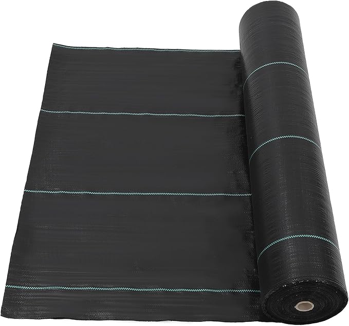 6.5ft X 330ft Weed Barrier Landscape Fabric Heavy Duty, Premium 3.2 oz Ground Cover Weed Block Gardening Mat, Easy Setup & Superior Weed Control, for Erosion Control, Weed Barrier