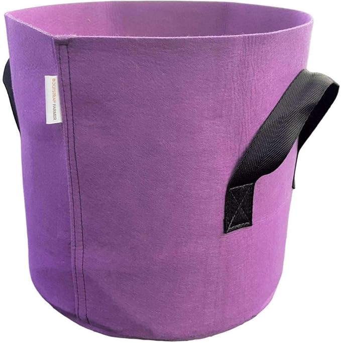 Bootstrap Farmer Grow Bags 7 Gallon, Red 10 Pack, Colored Fabric Pot for Peppers, Potatoes, Tomatoes and Plants