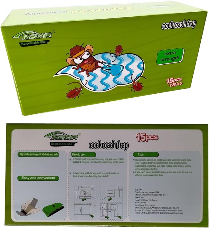 Roach Traps Indoor,Cockroach Trap,Roach Motel,Roach Traps Indoor for Home -15 Pack