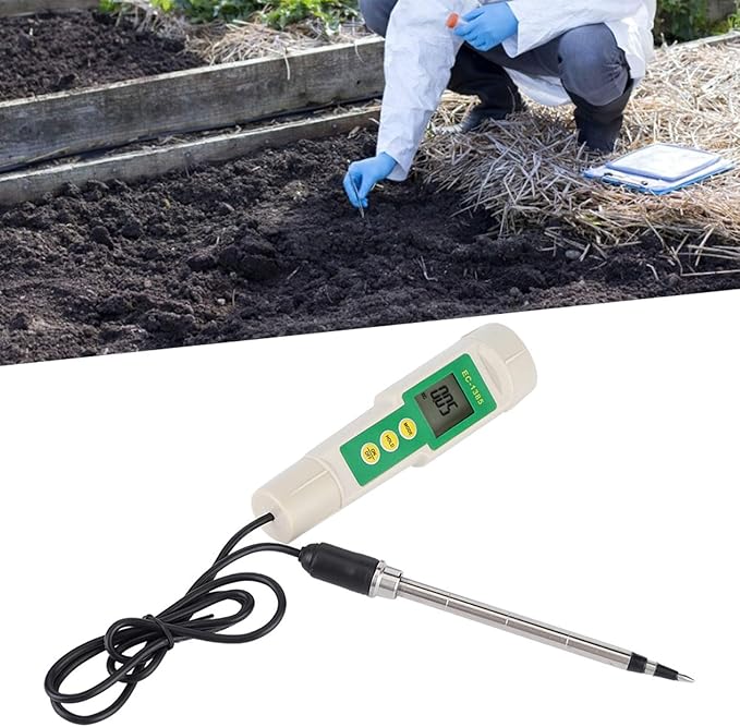 Fydun EC‑3185 Portable Soil ECTDSCF Tester Salinity Meter for Agricultural Horticultural Planting EC‑3185 Portable Soil ECTDSCF for Family