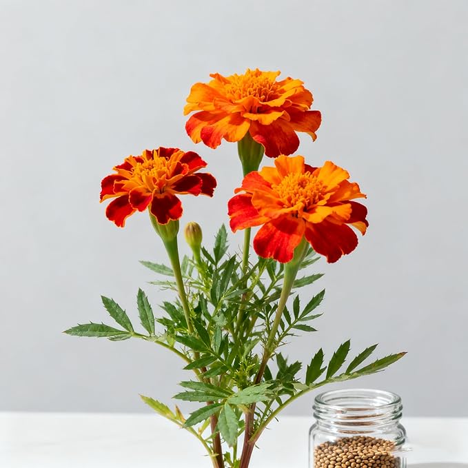1000+ Marigold Seeds for Planting, Mixed Color Marigold Seeds Heirloom Garden Flower, Flower to Plant Open Pollinated Annual Flowers for Vibrant Annual Blooms Pots Outdoor Garden