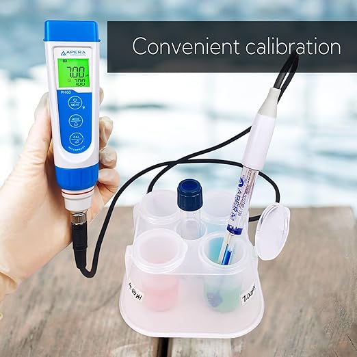 Apera Instruments PH60-PW Handheld pH Meter Tester Kit with LabSen 805 ATC pH Electrode for Lab-Grade pH Measurement in Pure Water and Water Solutions with Low Ionic Strength