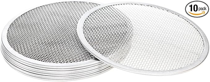 10 Pack Sprouting Lid for Mason Jar, Mesh Stainless Steel Sprouting Jars Lids, Mesh Bean Sprout Sieve Lids for Growing Bean, Seeds and Broccoli (82mm)