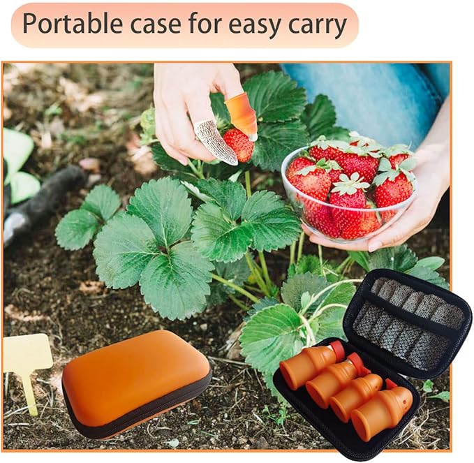 Garden Silicone Thumb Knife, Harvesting Tools for Garden, Harvesting Knife with Cut Resistant Finger Cots, Garden Tool Set for Trimming Plant, Gardening Gifts and Kitchen Help