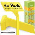 Plant Labels 60 Pcs Yuanling Large 11.8 Inch Plant Markers Signs Plastic Waterproof Garden Label Stakes T-Type Plant Garden Tags with Marker Pen for Flower Herb Pot Plant (Yellow)