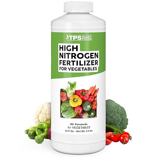 High Nitrogen Fertilizer for Vegetables, Supports Healthy Growth and High Yields, TPS Plant Foods, 32oz (1 Quart)