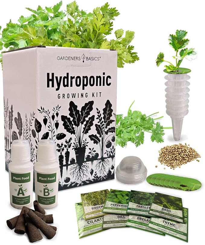 Gardeners Basics Hydroponic Herb Pods Grow Kit Compatible with Aerogarden & Lettuce Grow - 8 Varieties of Fresh Culinary Herbs Indoors and Outdoors Seeds, Aquaponic & Hydroponic Herb Seed Pod Kit