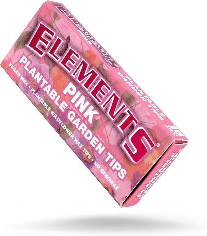 Elements Pink Plantable Garden Tips – 10 Count Rolling Tips with Wildflower Seeds