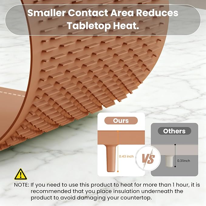 Warming Mat for Food, 36"x16" Food Warming Mat 6 Temperature & Timer Settings Upgrade Graphene Fast Full Surface Heating-Versatile Food Warmer for Gatherings, Parties, Everyday Use-Light Caramel
