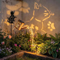 Solar Watering Can with Lights, Featuring Metal Cat Silhouette Garden Ornament Festive Gift for Women, Waterproof Outdoor Decor for Backyard Paths and Lawn(1 Pc Cat Watering Can Light)