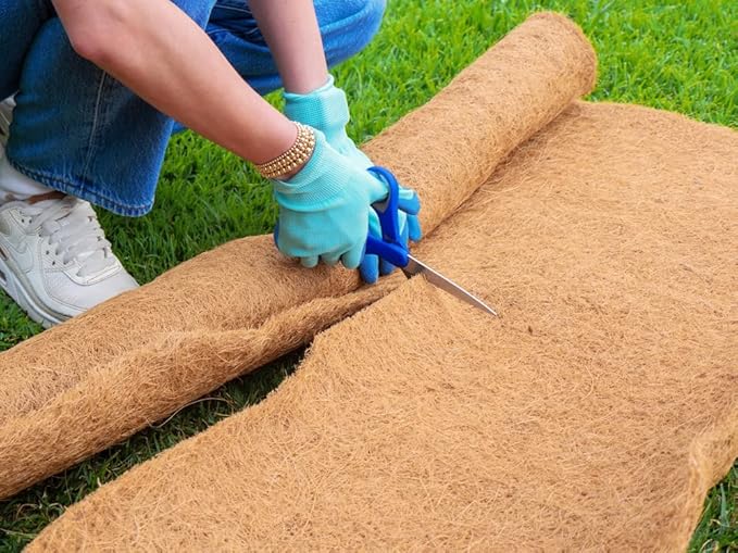 Envelor Coco Coir Fiber Grow Mat for Microgreens 4 x 4 Feet Coconut Coir Seed Starter Liner for Growing Trays, Hanging Baskets, Seed Starter Tray, Planter Sheets & Indoor Outdoor Plants