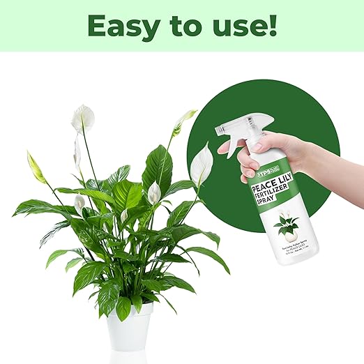 Peace Lily Fertilizer Spray, Gentle Foliar Feeding Spray for Healthy Leaves and Plants, Liquid Fertilizer by TPS Plant Foods, 16oz (475ml)