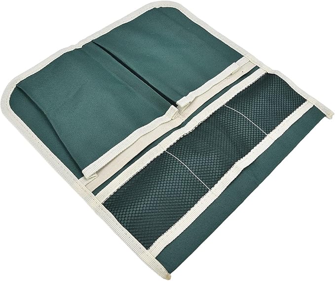 AYNEFY Garden Stool Storage Bag Garden Toolkit Oxford Cloth Hanging Organizer with Side Trolley Mount for Gardening Tools and Accessories Stool Storage Bag 4 Large Pockets